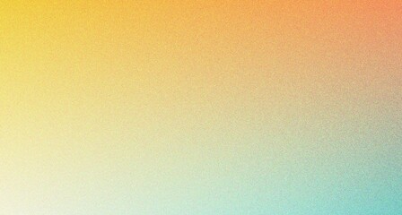 Pink yellow green pastel retro grainy gradient background.