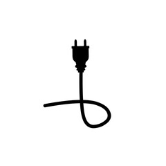 Electrical power plug icon symbol