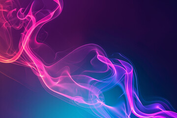 Obraz premium Vibrant swirls of pink, purple, and blue smoke create mesmerizing patterns on a dark background, showcasing an artistic representation of movement and color