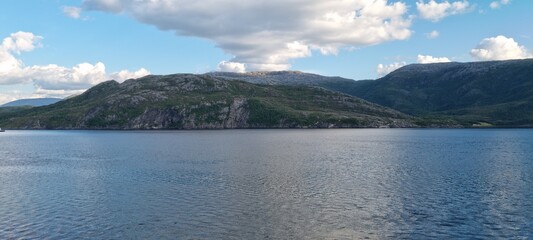 Fototapeta premium Majestic fjord view in nordland county, northern norway