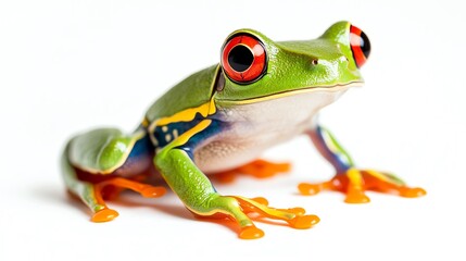 Fototapeta premium Frog, white isolate background