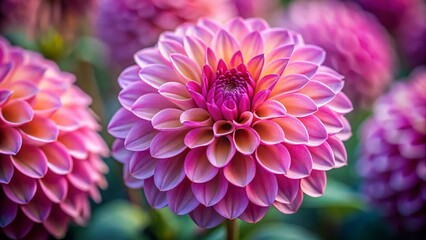 Stunning Pink Dahlia Flower Macro in Low Light - Nature Photography