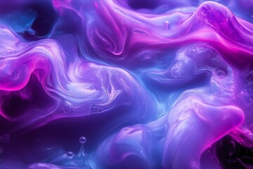 Obraz premium Ethereal Flow: Violet Smoke Abstract
