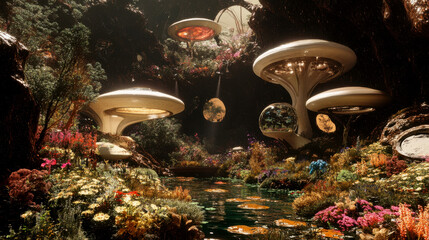 A colony on a distant planet