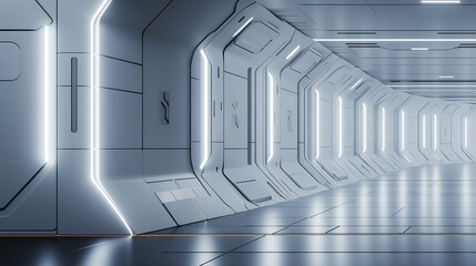 Futuristic hallway background