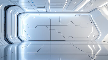 Futuristic hallway background