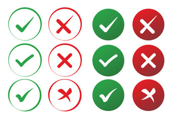 Checkmark and Cross icon