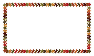 Autumn Leaf fall frame design 