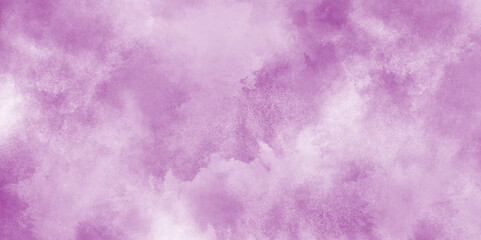 Soft and cloudy blurry watercolor background with clouds, violet or purple color grunge paper texture soft clouds, grungy old rough paper vintage style color stained watercolor texture illustration.