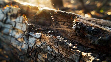 Fototapeta premium Close Up of Charred Wood