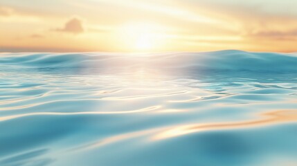 Obraz premium sandy beach at sunset, light blue and white colors