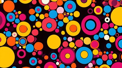 Fototapeta premium Abstract Colorful Circle Pattern Background Texture