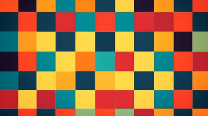 Fototapeta premium Colorful Geometric Squares Pattern Background