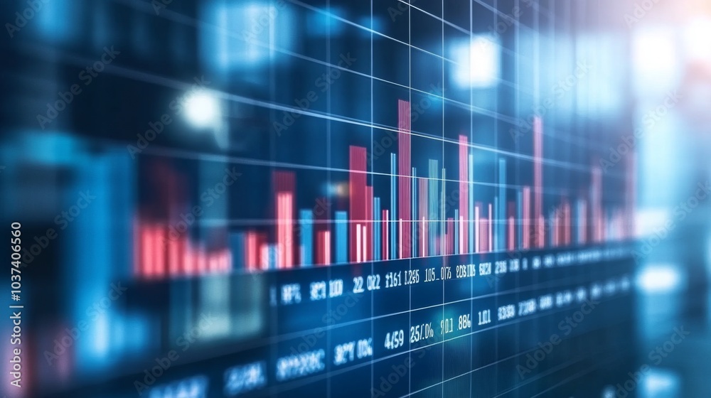 Poster data visualization with colorful bar graphs