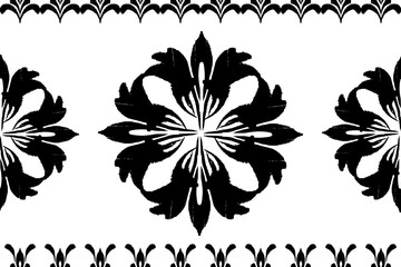 black and white floral design