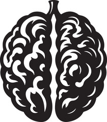 walnut silhouette icon vector art illustration