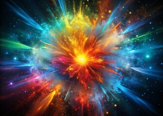 Fototapeta premium Vibrant Cosmic Energy Particles in Dynamic Abstract Design for Stunning Minimalist Photography