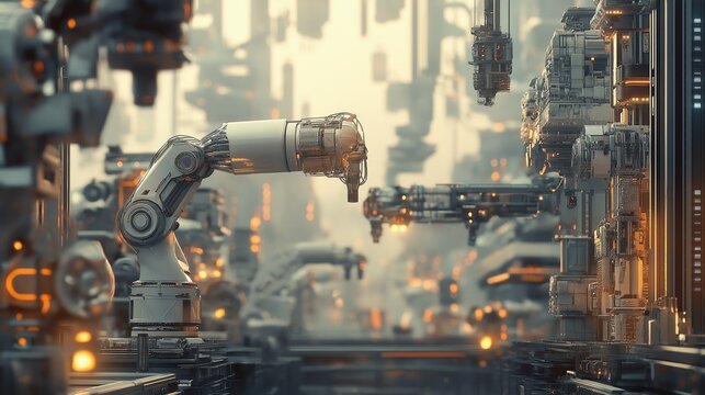 modern factory run entirely by artificial intelligence