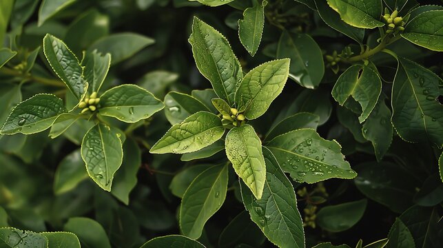 Around everything stands the erythroxylum tea plant