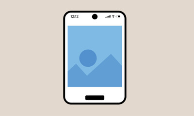 mobile phone with icons