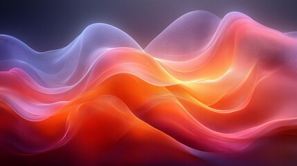 Obraz premium Abstract waves of color blending in soft gradients, evoking a sense of motion and tranquility.