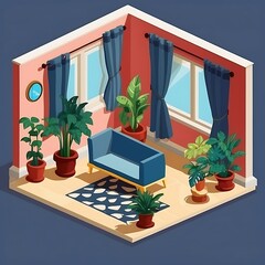 Minimalist 3D Living Room Interior&nbsp;Design