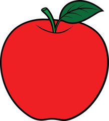 Apple silhouette vector art illustration image