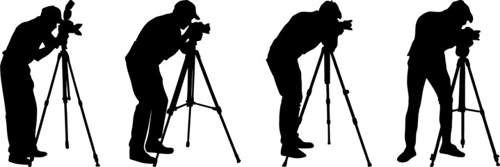 set of silhouette photographer