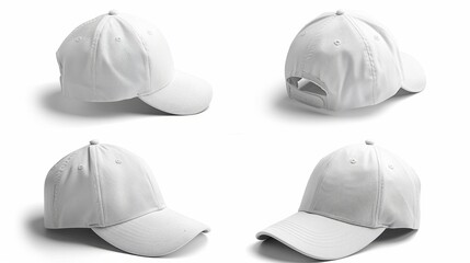 "Headwear Redefined: Showcase Your Style with a Multi-Angle Cap Mock-Up"