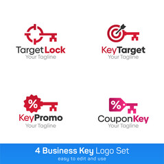 Key Shape Logo Template Set. Good for Business, Agency, Community and Organization