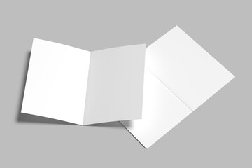 a5 bifold blank mockup