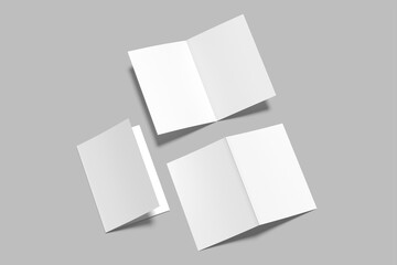 a5 bifold blank mockup