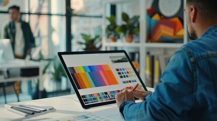 Designer Working on Color Palette