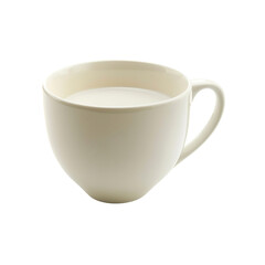 White Mug Filled with Milk