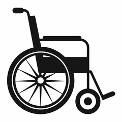 Wheelchair Silhouette Vector Illustration Minimalist Accessibility Design