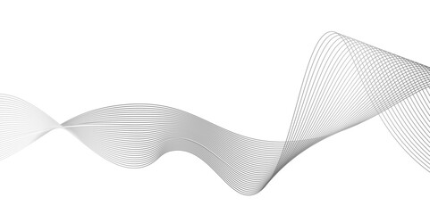 Gray wave curve lines abstract background with flowing particles.template, wallpaper background with wave design.Modern backdrop design for business, presentation, banner,