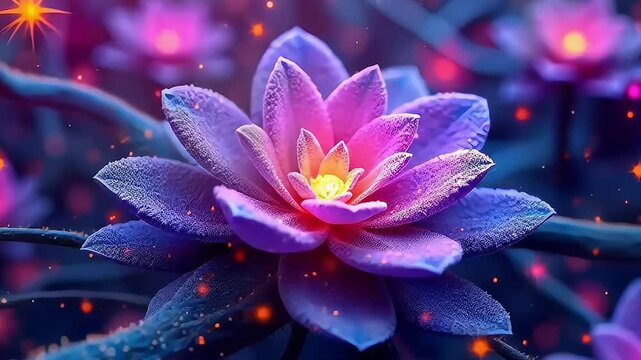 Beautiful abstract flowers on a dark background, phone backgrounds and live wallpapers