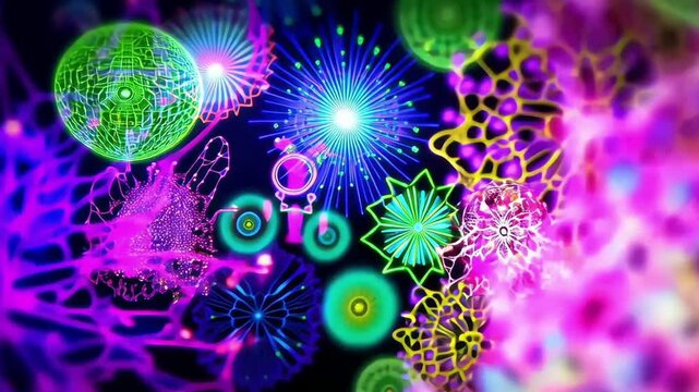 Beautiful abstract flowers on a dark background, phone backgrounds and live wallpapers