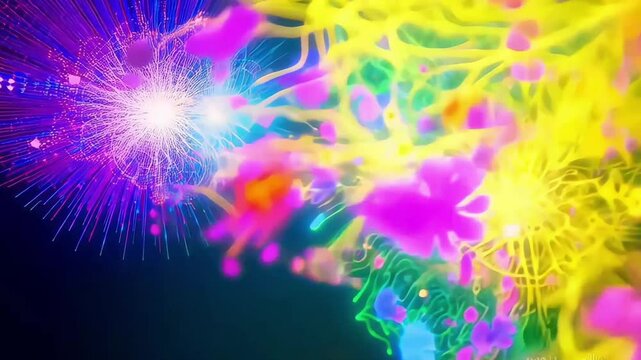 Beautiful abstract flowers on a dark background, phone backgrounds and live wallpapers