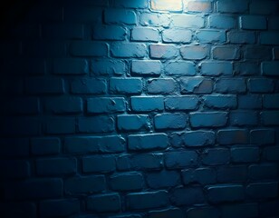 Naklejka premium Blue Brick Wall Cool Textured Pattern of Bricks Showcasing Architectural Construction Grunge Textured Stone