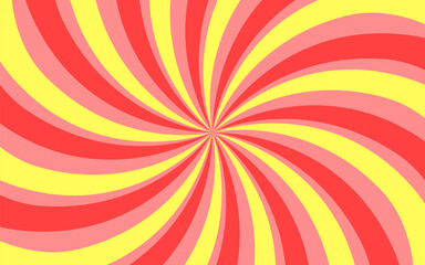 Ray spins the light. Color wavy strips isolated on background. Radial wave lines.