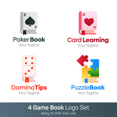 Book Shape Logo Template Set. Good for Business, Agency, Community and Organization