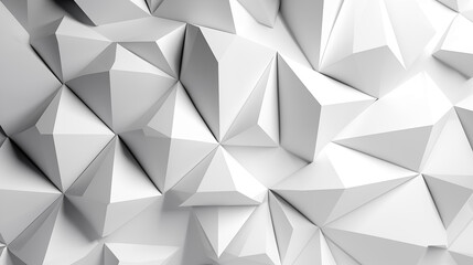 Abstract white geometric background with volumetric figures. Stylish modern design with elements of futurism