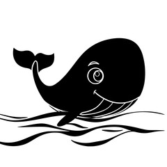 humpback whale silhouette design. sea mammal animal sign