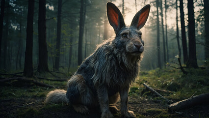  a werewolf to a rabbit