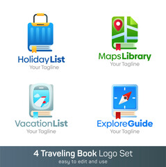 Book Shape Logo Template Set. Good for Business, Agency, Community and Organization