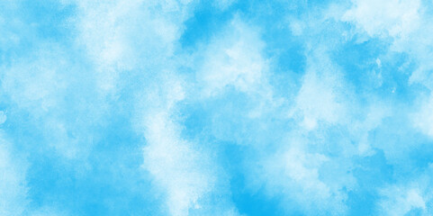 The sky blue texture clouds, blue watercolor paper texture background, Soft and cloudy blue sky Watercolor background texture, cloudy and soft sky blue blurred and grainy Blue powder explosion.