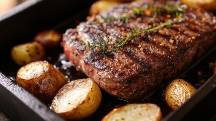 Grilled Steak and Potatoes