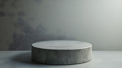Minimalist beige podium on a neutral background, perfect for product display or presentation