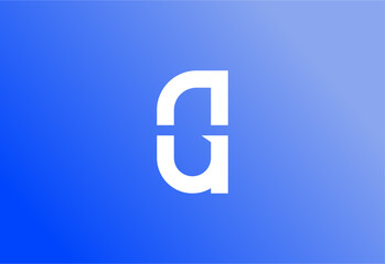 Logo G and U minimalist and simplicity